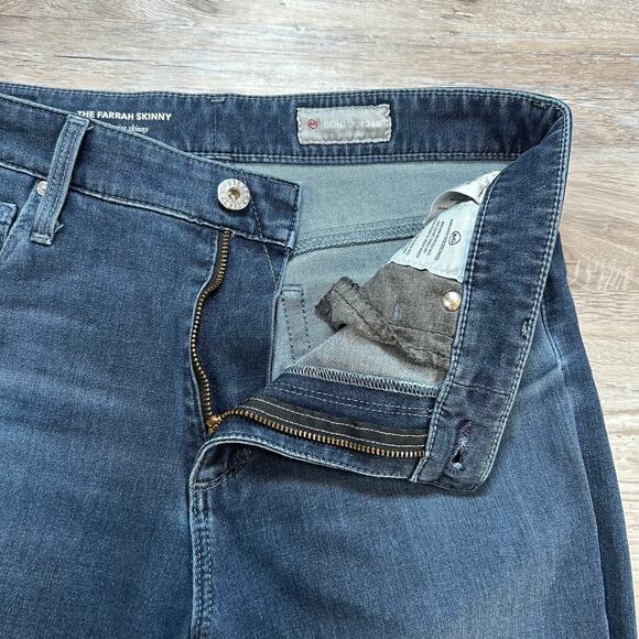 AG Farrah Skinny Jeans 28R Dark Wash Contour 360 High Rise Stretch Denim - Picture 3 of 11